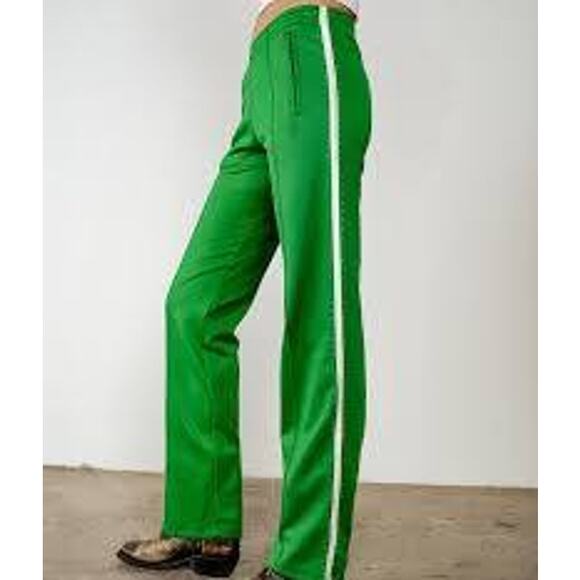 RE/DONE Sunland Side Stripe Track Pant in Verde Green L - Picture 1 of 2